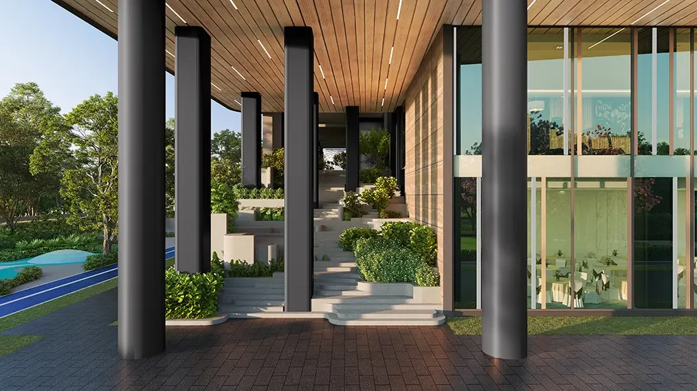 Step seating plaza
