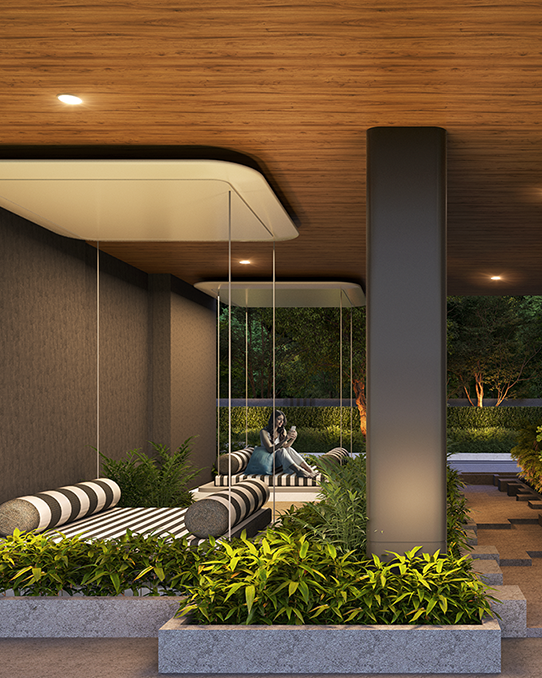 Outdoor basketball court at Atlis Ocean Cliffs residential community