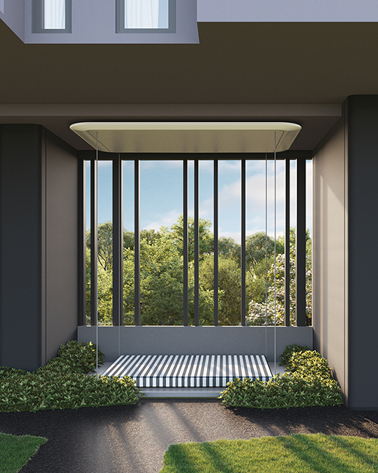 Outdoor basketball court at Atlis Ocean Cliffs residential community