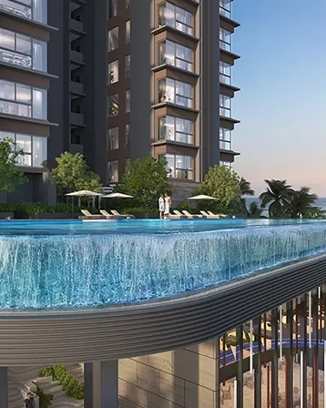 Resort-style infinity pool